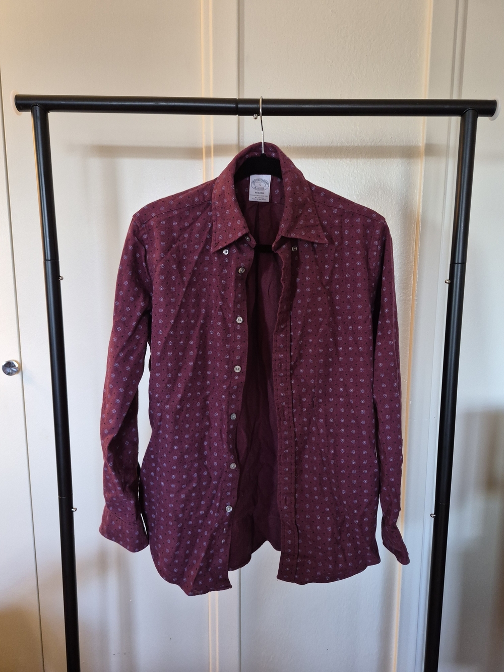 Brooks Brothers Burgundy Dot Polo Shirt